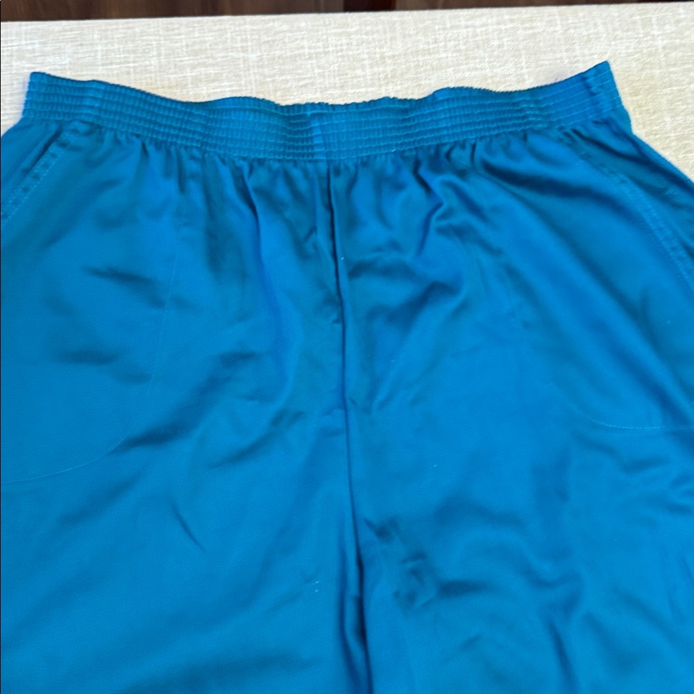 Blue Elastic Waist Pants